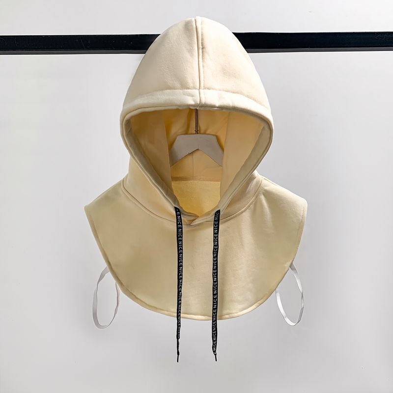 Hanorac pentru copii cu glugă, guler fals detașabil, căptușit cu fleece, din poliester, pentru primăvara 2025