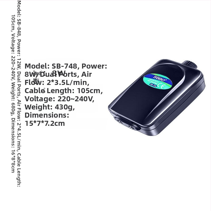 Songbao akváriumi oxigénpumpa, dugaszolható, otthoni használatra (Brand: Songbao; Import: No; Market: Other)