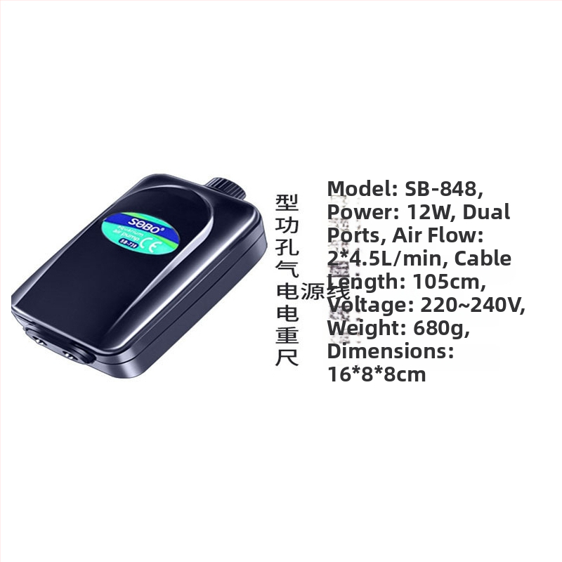 Songbao akváriumi oxigénpumpa, dugaszolható, otthoni használatra (Brand: Songbao; Import: No; Market: Other)