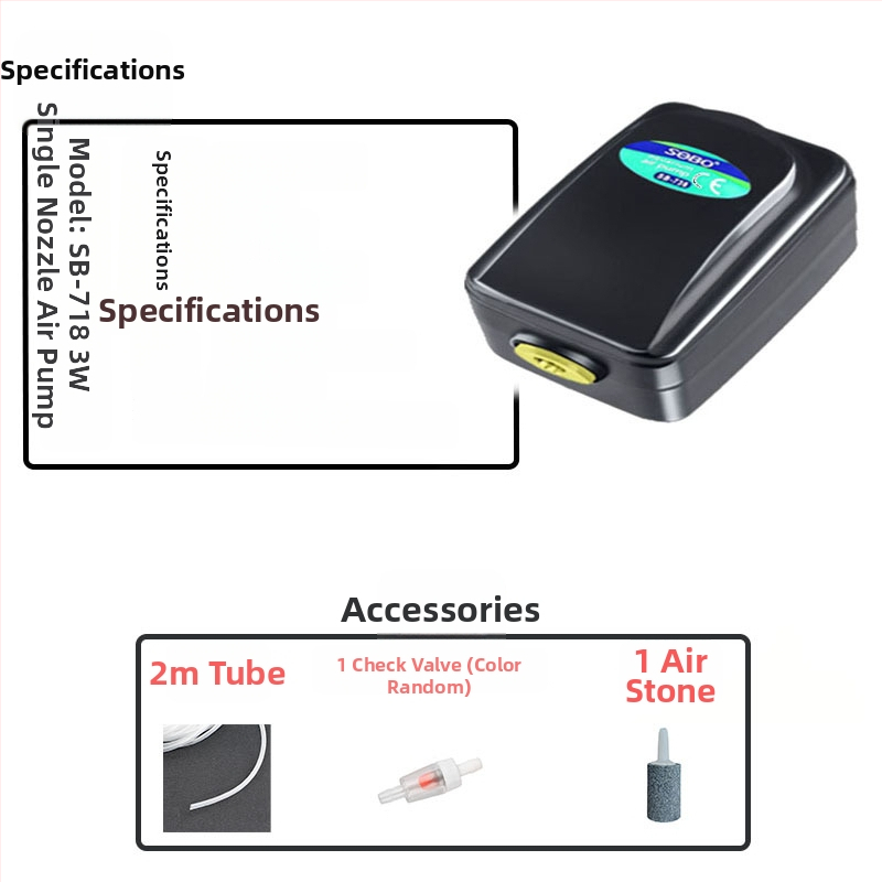 Songbao akváriumi oxigénpumpa, dugaszolható, otthoni használatra (Brand: Songbao; Import: No; Market: Other)