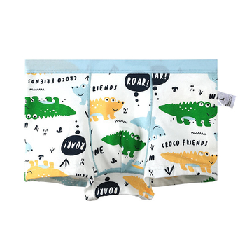 Boxeri din bumbac pentru băieți, cu imprimeu desen animat – lenjerie de vară moale, 95% bumbac, pentru 3–8 ani