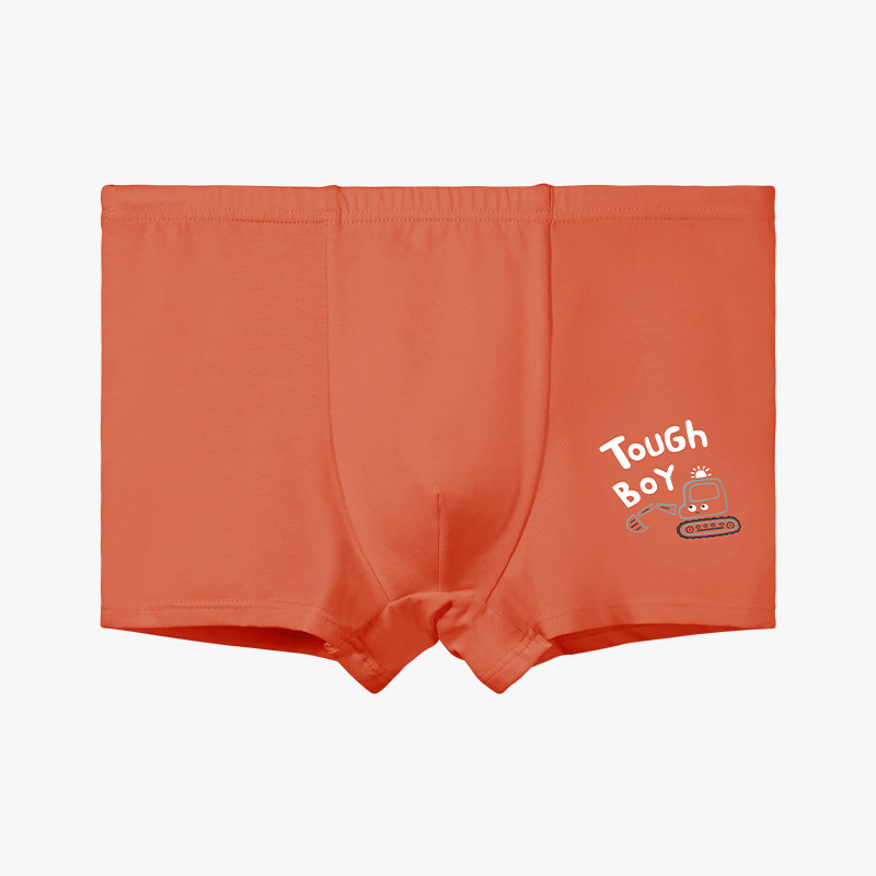 Boxeri din bumbac pentru băieți, cu imprimeu desen animat – lenjerie de vară moale, 95% bumbac, pentru 3–8 ani