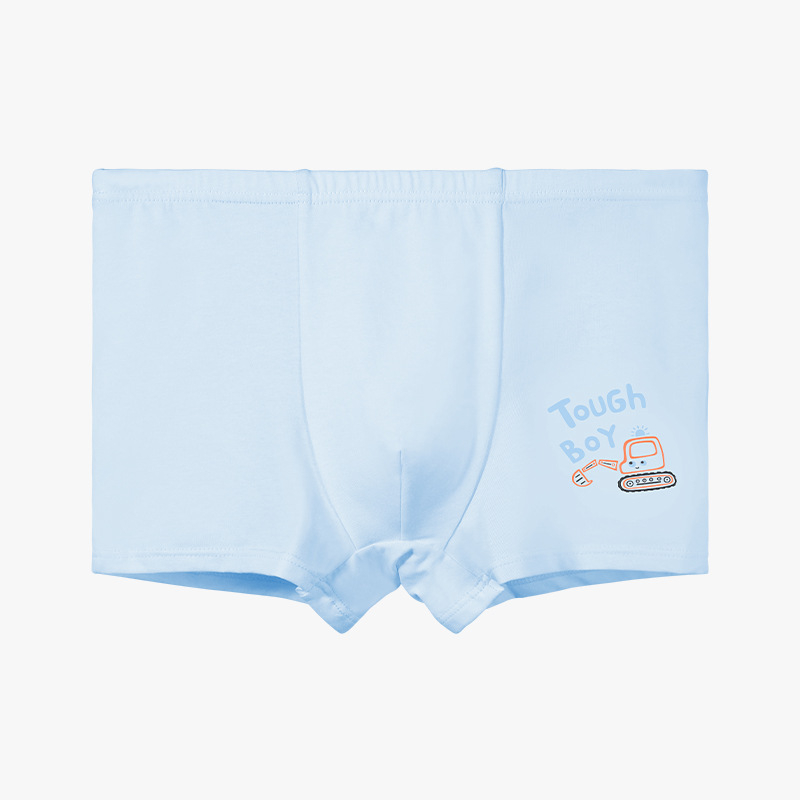 Boxeri din bumbac pentru băieți, cu imprimeu desen animat – lenjerie de vară moale, 95% bumbac, pentru 3–8 ani