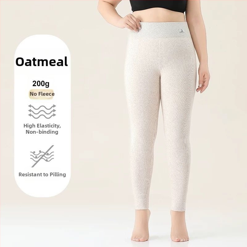 Κολάν για γυναίκες από βαμβάκι με φλις επένδυση, ριγέ σχέδιο, υψηλής μέσης, πλήρους μήκους, βαμβάκι-ελαστάν ύφασμα