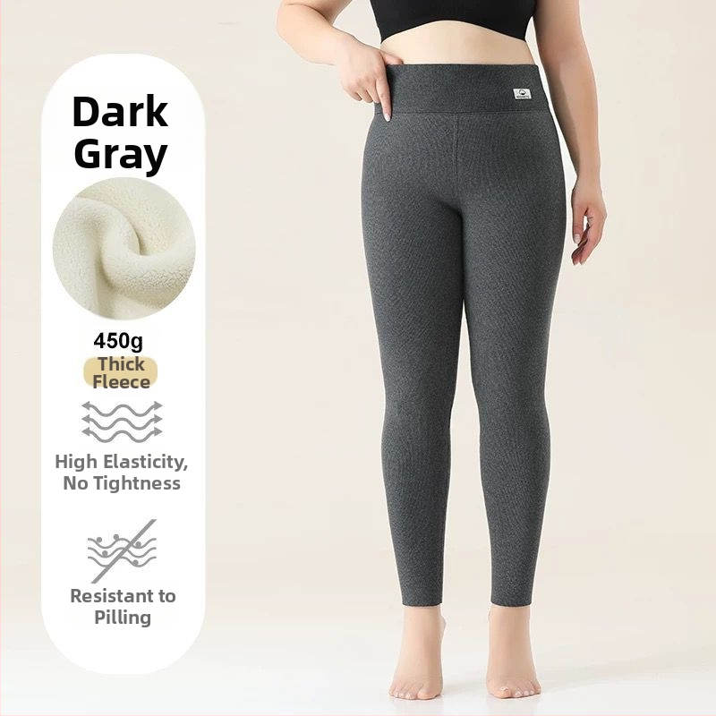 Κολάν για γυναίκες από βαμβάκι με φλις επένδυση, ριγέ σχέδιο, υψηλής μέσης, πλήρους μήκους, βαμβάκι-ελαστάν ύφασμα