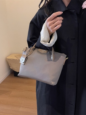 JUNXINGDA Oxford tkanina tote torba – ulični stil, zatvarač, poliester podstava, horizontalno kvadratni oblik, 3D vanjski dizajn