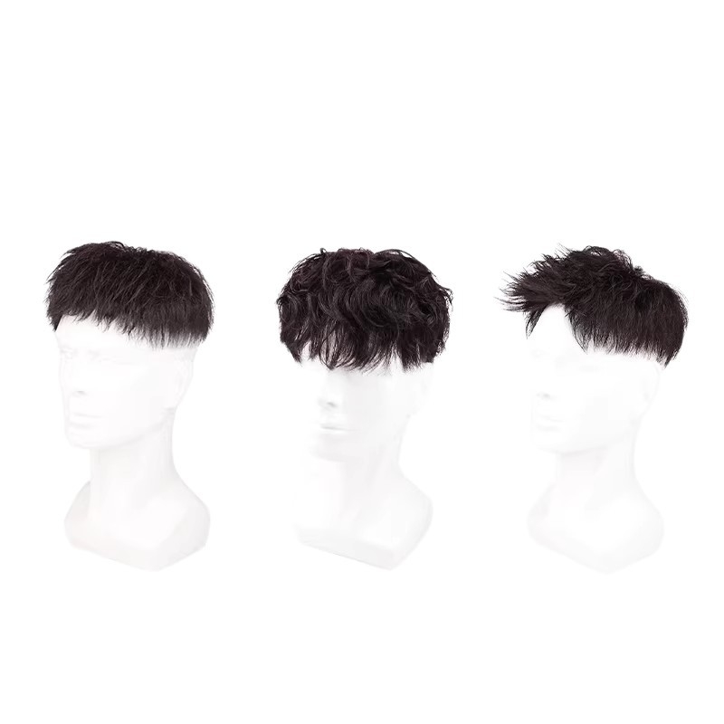 Patch păr masculin – păr real uman, țesut semi-artizanal, poate fi vopsit, Model Hair Patch