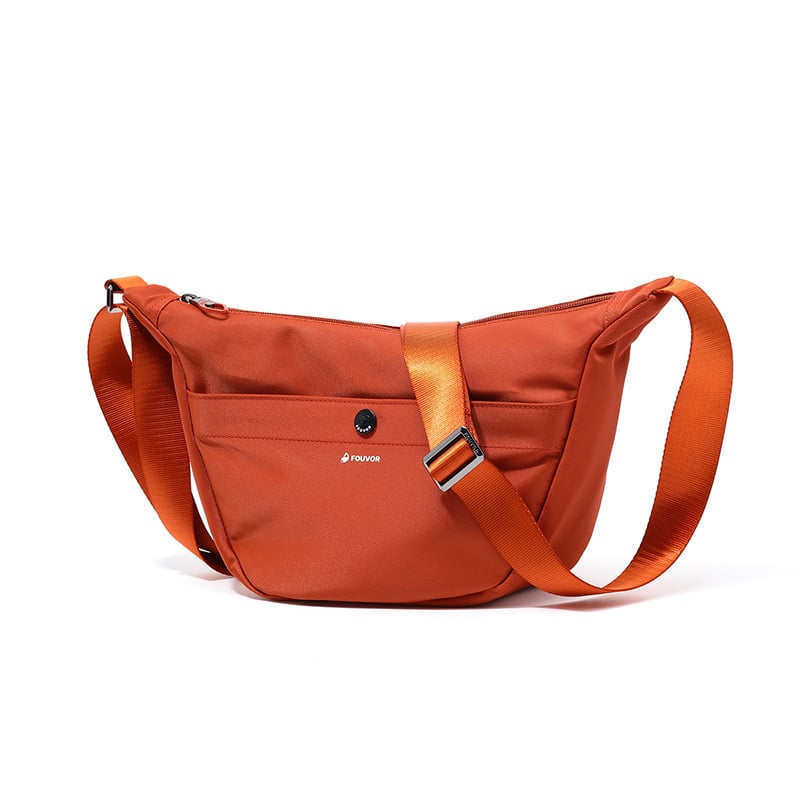 Ženska crossbody torba — gradski stil, dumpling oblik, zatvaranje zipom, Oxford platno, poliester podstava.