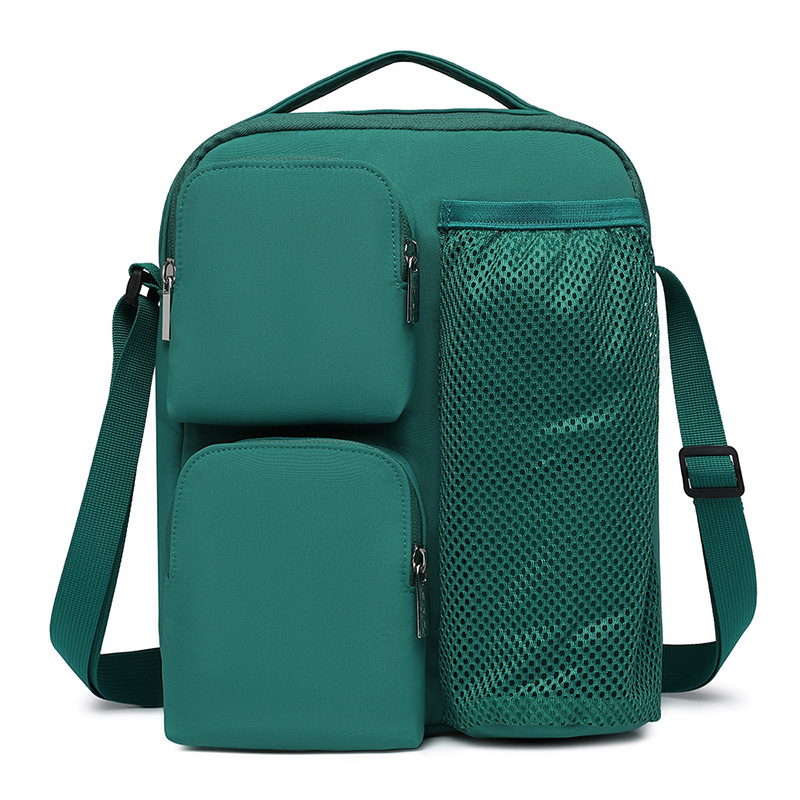 HDWISS crossbody torba s više džepova, poliester, zatvaranje na zip, vodoravni kvadratni oblik, laminirano unutarnje