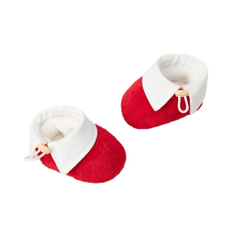 Téli bébi cipő puha talppal, uniszex, fleece bélés, csatos záródás, lélegző csúszásmentes talp, alacsony szár