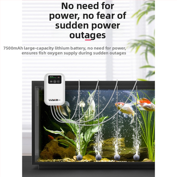 Kis, újratölthető oxigénpumpa horgászathoz és otthoni akváriumhoz, kültéri ultra-halk aerátor