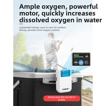 Kis, újratölthető oxigénpumpa horgászathoz és otthoni akváriumhoz, kültéri ultra-halk aerátor