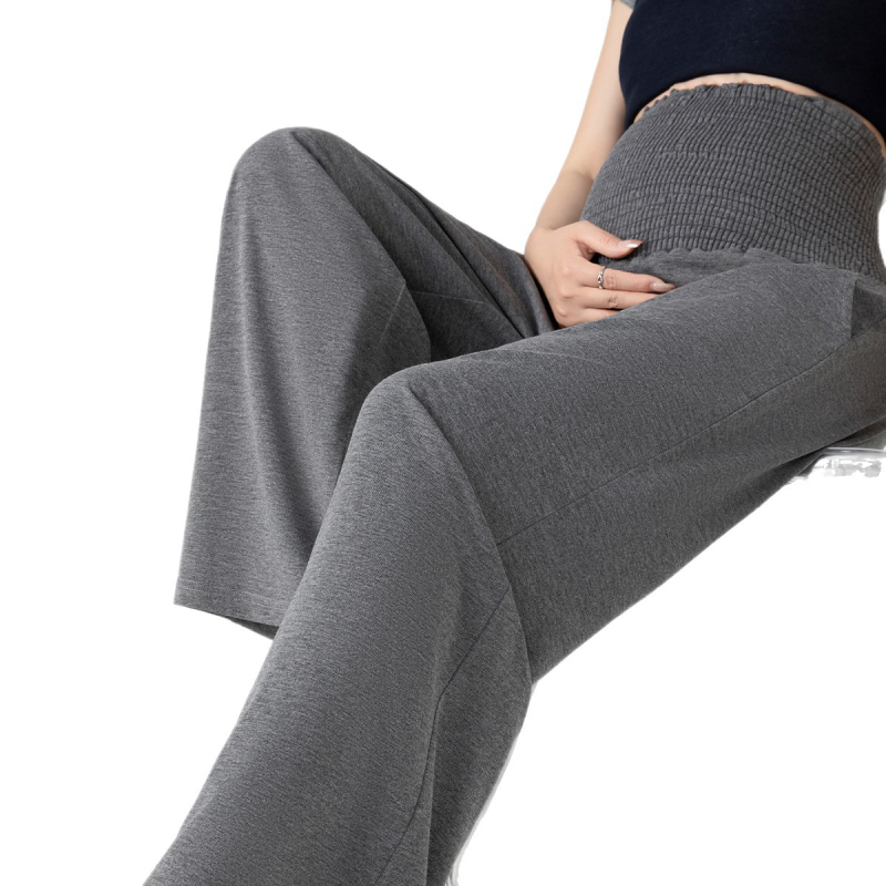 Παντελόνια εγκυμοσύνης με φαρδιά γραμμή - Υποστήριξη κοιλιάς, 95% βισκόζη, Μέτριο πάχος, Υψηλή ελαστικότητα