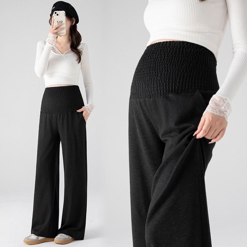 Παντελόνια εγκυμοσύνης με φαρδιά γραμμή - Υποστήριξη κοιλιάς, 95% βισκόζη, Μέτριο πάχος, Υψηλή ελαστικότητα