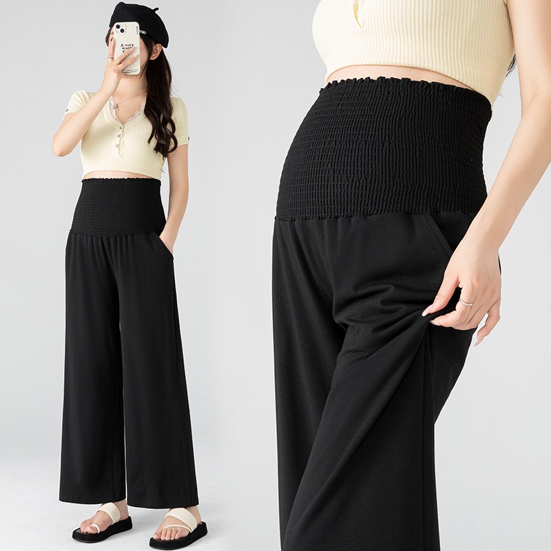 Παντελόνια εγκυμοσύνης με φαρδιά γραμμή - Υποστήριξη κοιλιάς, 95% βισκόζη, Μέτριο πάχος, Υψηλή ελαστικότητα