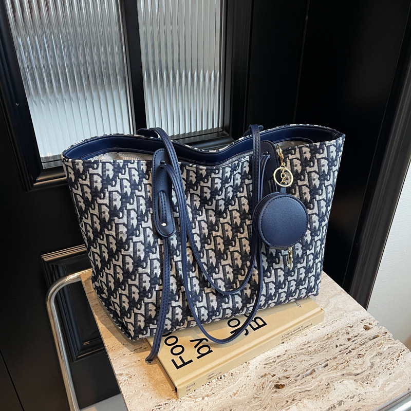 Geantă tote cu fermoar pentru femei - formă orizontală pătrată, material Oxford, închidere cu fermoar, căptușeală din poliester, buzunar intern pentru telefon, bretea de umăr simplă, toamnă 2024, Shinyiman