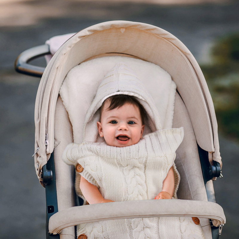 Spavaća vreća za bebe za kolica, s flis podstavom, vanjski materijal akril, punilo od pamuk velur, zatvaranje gumbima