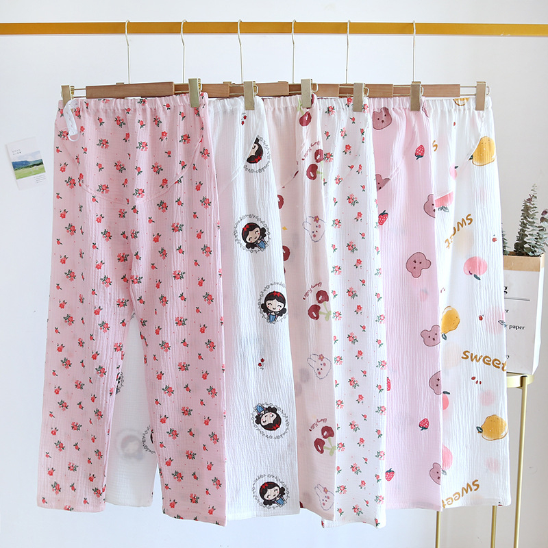 Παντελόνια εγκύων - ελεύθερη γραμμή, 100% βαμβάκι, υποστήριξη κοιλιάς, ελαφρύ ύφασμα