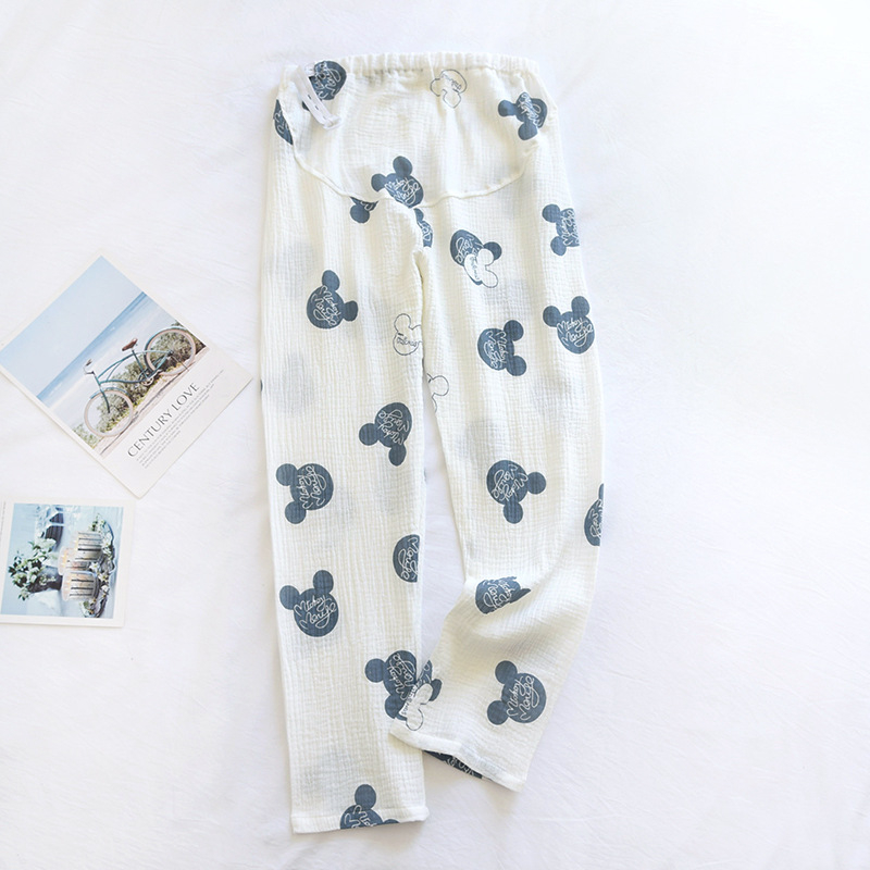 Παντελόνια εγκύων - ελεύθερη γραμμή, 100% βαμβάκι, υποστήριξη κοιλιάς, ελαφρύ ύφασμα