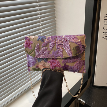 Geantă plic, stil street-trend din nylon, crossbody, formă orizontal pătrată, fermoar