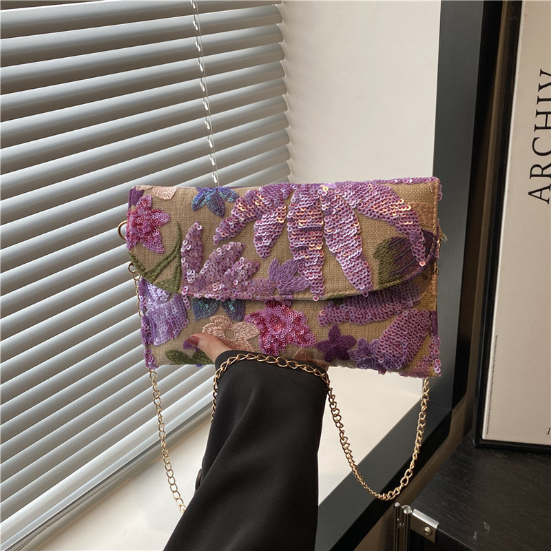 Geantă plic, stil street-trend din nylon, crossbody, formă orizontal pătrată, fermoar