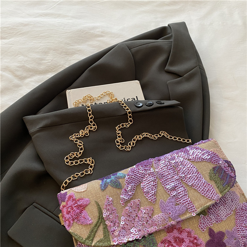 Geantă plic, stil street-trend din nylon, crossbody, formă orizontal pătrată, fermoar