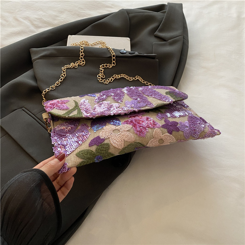 Geantă plic, stil street-trend din nylon, crossbody, formă orizontal pătrată, fermoar