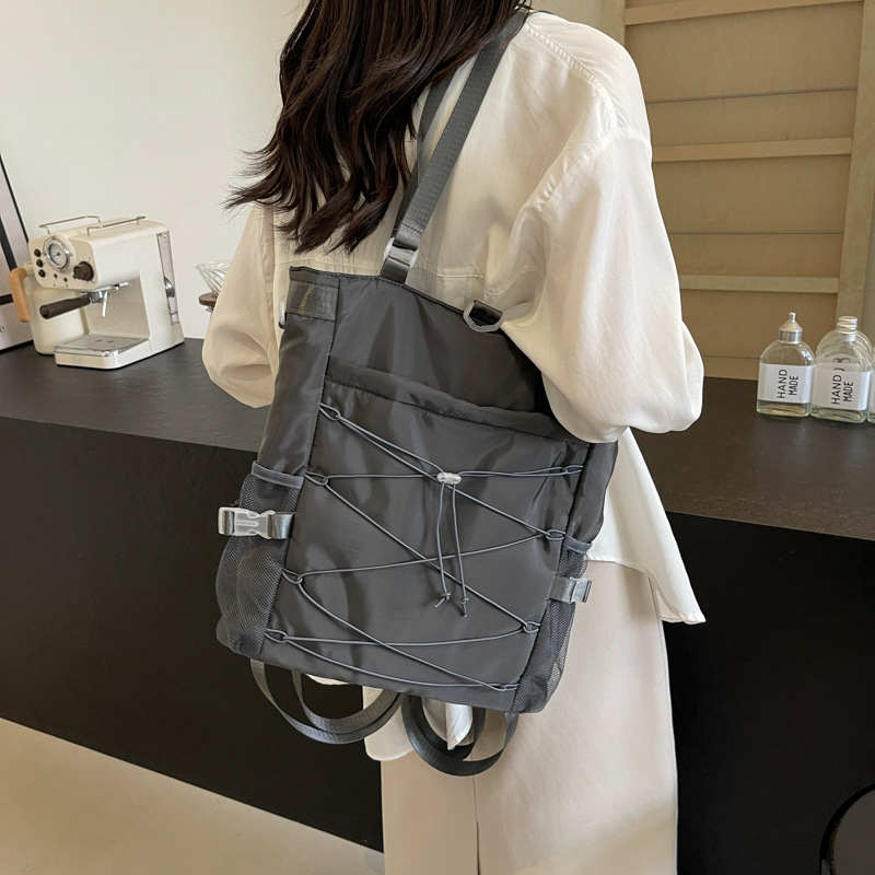 Rucsac feminin cu capacitate mare, material Oxford, buzunare pentru telefon și pentru cardul de identitate, închidere cu fermoar, stil urban