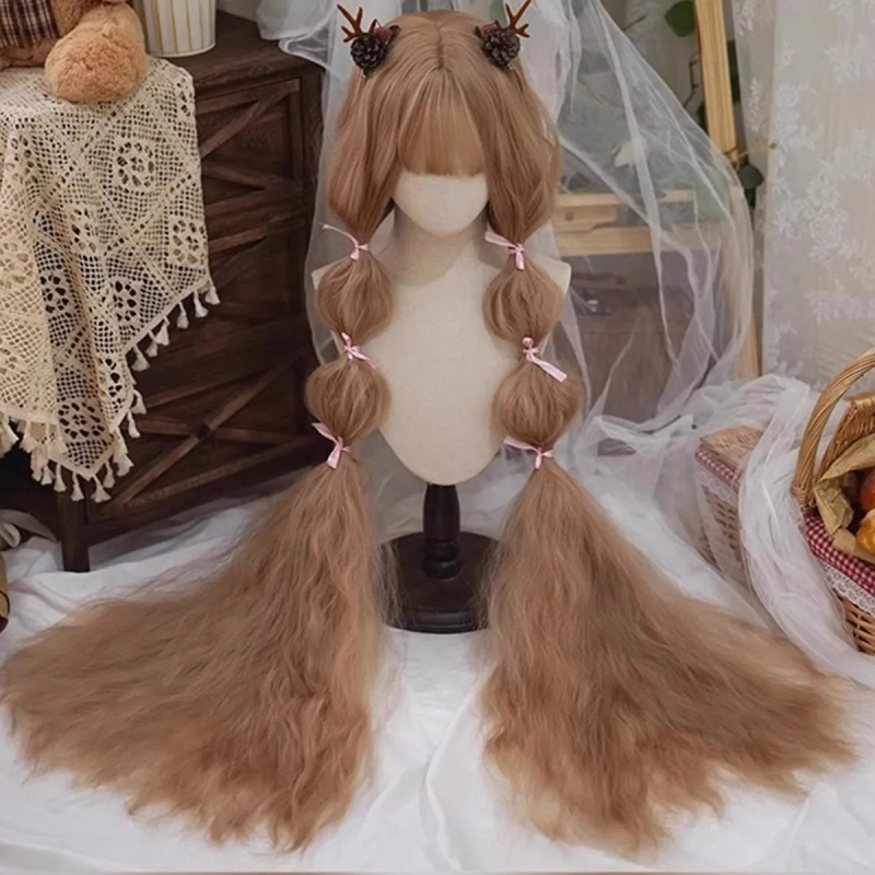 Perucă cu stil natural, păr buclat, model DM23, material păr: fibre rezistente la temperatură, origine Xu Chang