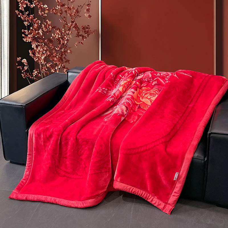 Flanel deka – uzorak biljaka i cvijeća, 300–500 g, za sve sezone, skandinavski stil
