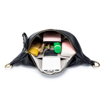 Geantă talie și crossbody în stil Urban Simplicity | Piele naturală, piele din primul strat, căptușeală poliester, buzunare interioare: buzunar cu fermoar, buzunar pentru telefon, buzunar pentru card de identificare