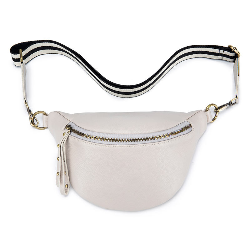 Geantă talie și crossbody în stil Urban Simplicity | Piele naturală, piele din primul strat, căptușeală poliester, buzunare interioare: buzunar cu fermoar, buzunar pentru telefon, buzunar pentru card de identificare