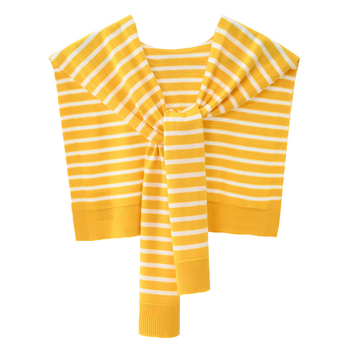 Top tricotat cu model dungi, țesătură simplă, fir core-spun, cald