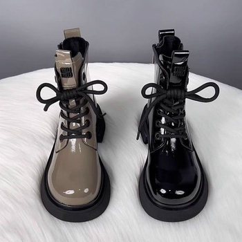 Ghete scurte de iarnă pentru fete, căptușite cu polar și finisaj mat, partea superioară din piele sintetică, talpă TPR