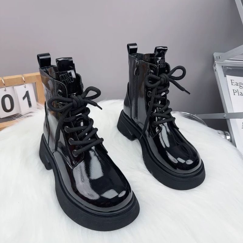 Ghete scurte de iarnă pentru fete, căptușite cu polar și finisaj mat, partea superioară din piele sintetică, talpă TPR