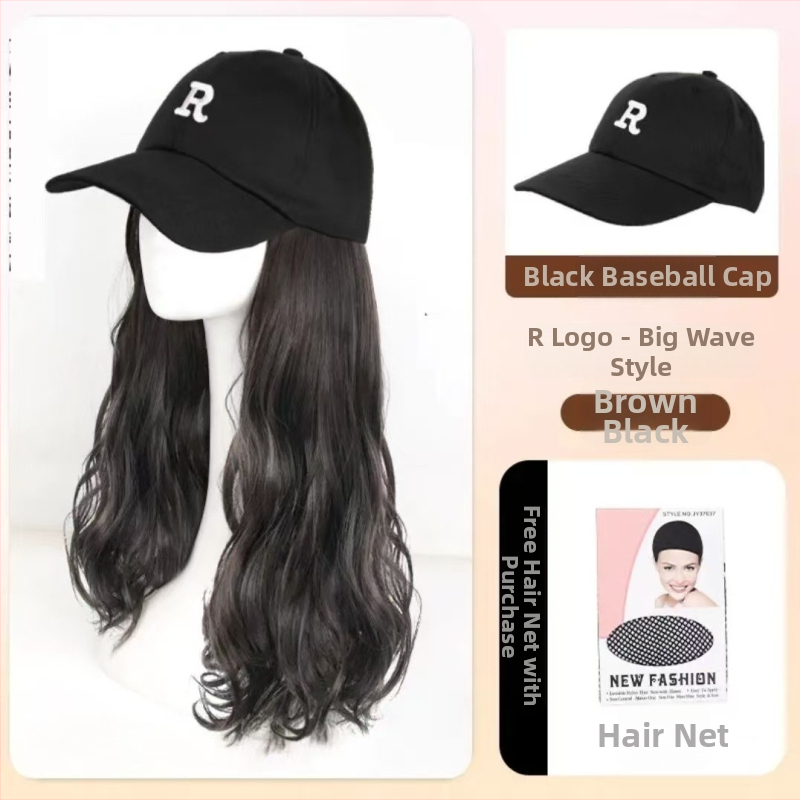 Kalapos paróka nőknek — hosszú göndör haj, természetes hatás, fehérje selyem anyag, frufru nélkül, sapkával integrált paróka, nem festhető és nem dauerolható, minden bőrtónushoz illeszkedik