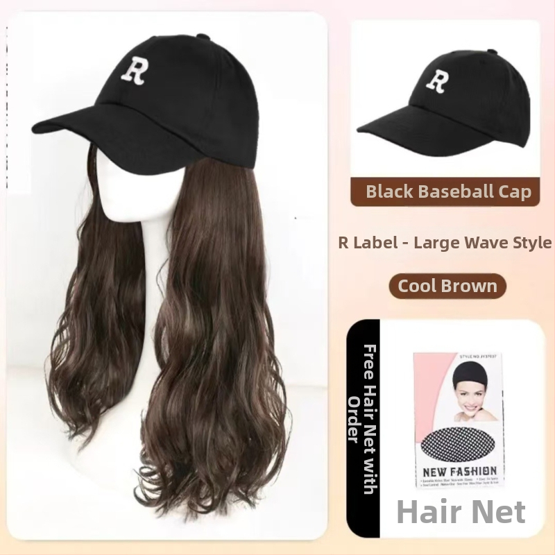 Kalapos paróka nőknek — hosszú göndör haj, természetes hatás, fehérje selyem anyag, frufru nélkül, sapkával integrált paróka, nem festhető és nem dauerolható, minden bőrtónushoz illeszkedik