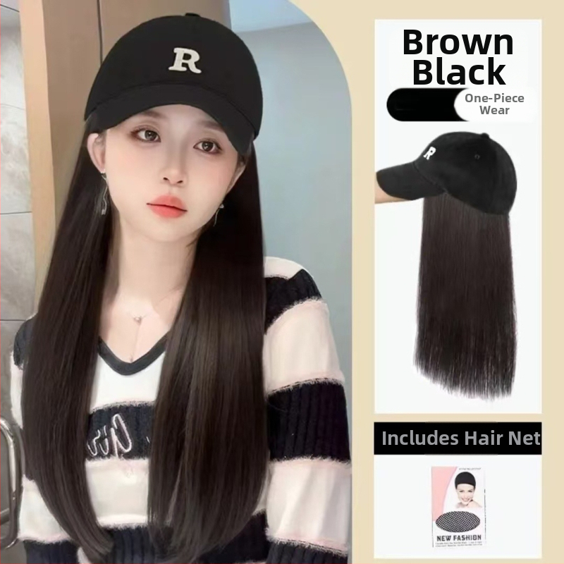 Kalapos paróka nőknek — hosszú göndör haj, természetes hatás, fehérje selyem anyag, frufru nélkül, sapkával integrált paróka, nem festhető és nem dauerolható, minden bőrtónushoz illeszkedik