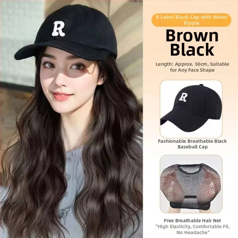 Kalapos paróka nőknek — hosszú göndör haj, természetes hatás, fehérje selyem anyag, frufru nélkül, sapkával integrált paróka, nem festhető és nem dauerolható, minden bőrtónushoz illeszkedik