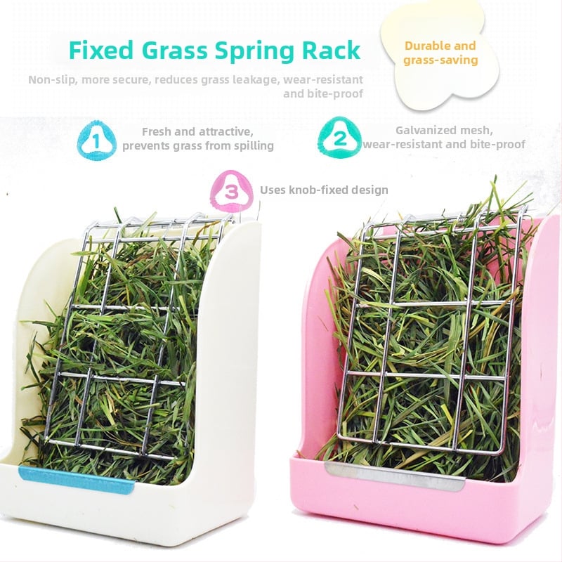 Θήκη γρασιδιού για μικρά θηλαστικά — εξωτερική, με ελατήριο, κατά της σπατάλης και κατά του γρασιδιού