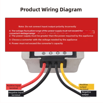 DC-DC buck-boost konverter bemenet 48V, kimenet 12V, max 30A, 350W, IP68, PWM kapcsolás