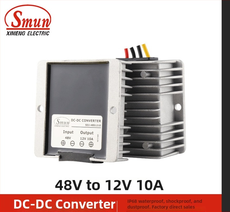 DC-DC buck-boost menič, vstup 48V, výstup 12V, max 30A, 350W, IP68, PWM spínanie