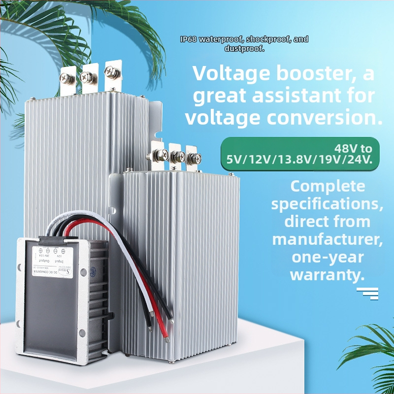 DC-DC buck-boost menič, vstup 48V, výstup 12V, max 30A, 350W, IP68, PWM spínanie