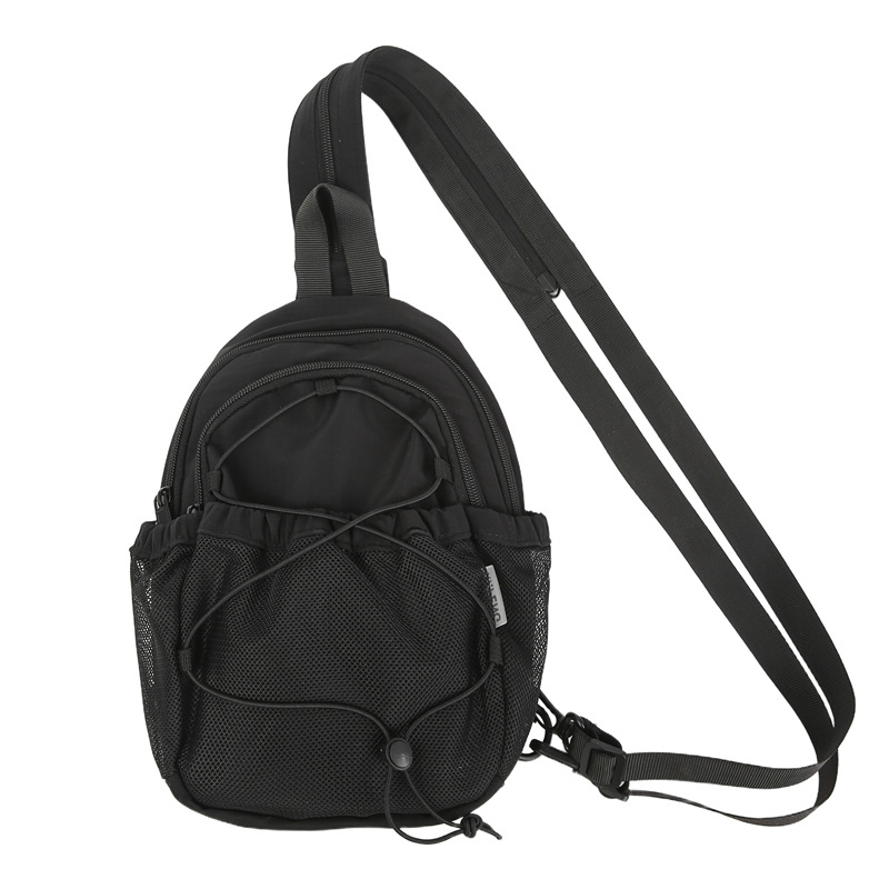 Geantă pentru piept, nailon, respirabilă, unisex, stil stradal, toamnă 2025