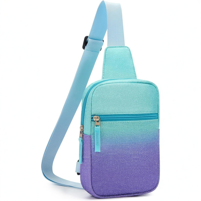 Geantă de umăr cu curea crossbody — Simplitate urbană, Poliester, Închidere cu fermoar, Interior laminat, Buzunar intern aplicat