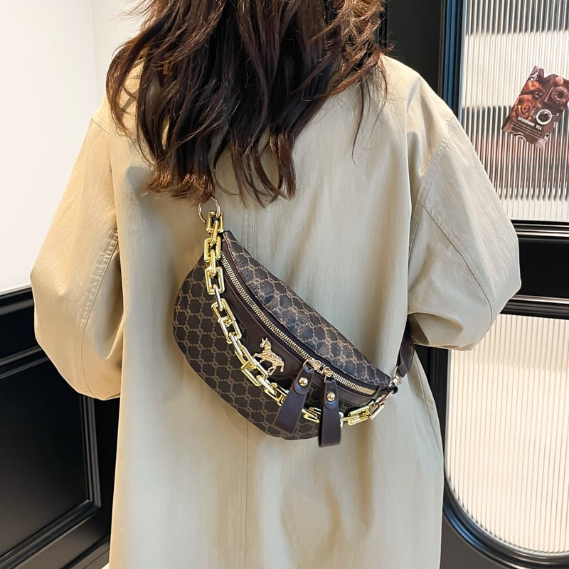 Crossbody torba s lancem remenom, PU materijal, zatvarač, podstava od sintetičke kože, jesen 2025