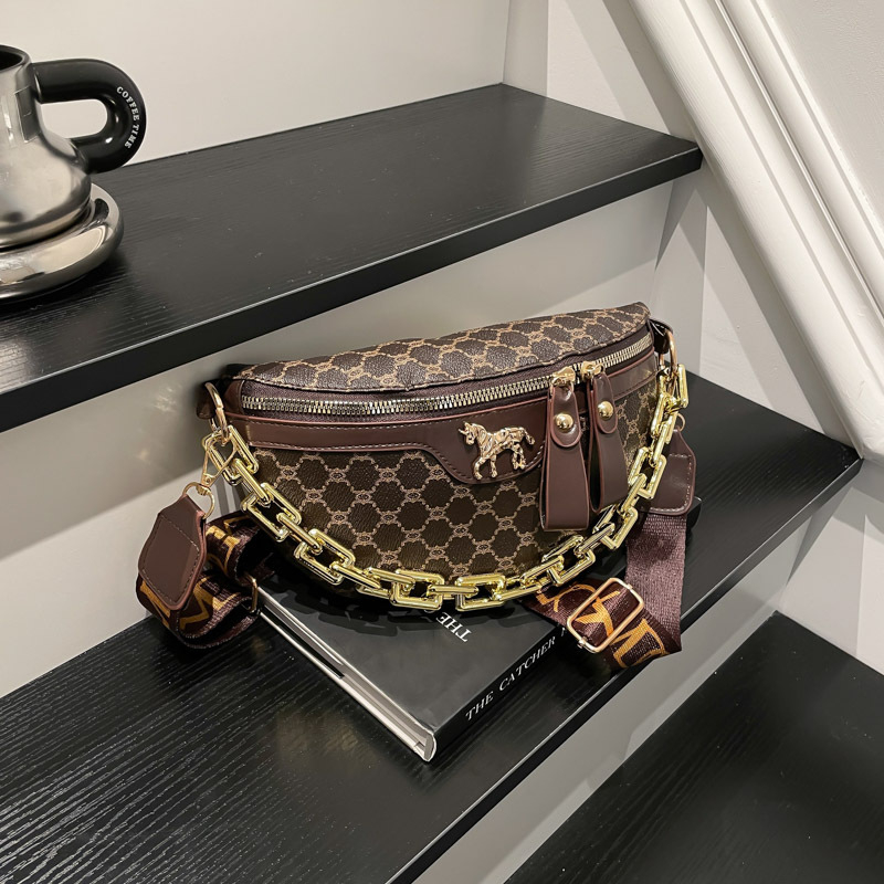 Crossbody torba s lancem remenom, PU materijal, zatvarač, podstava od sintetičke kože, jesen 2025