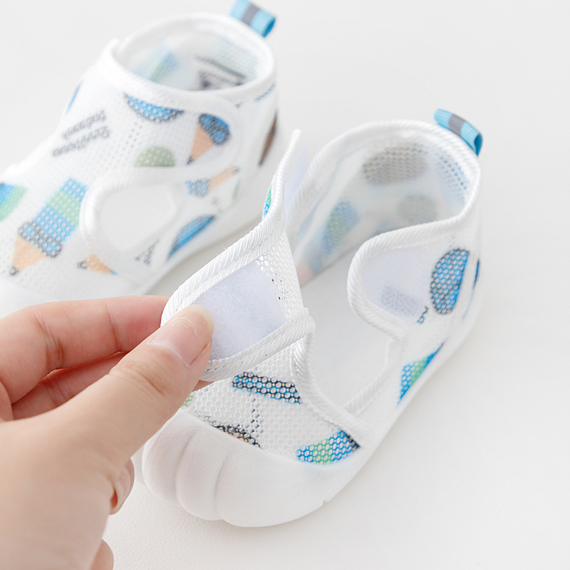 Dječje ljetne sandale - unisex, mrežasti gornji dio, TPR potplat s protukliznim prijanjanjem, Velcro zatvaranje, niski vrh, dob 6–36 mjeseci