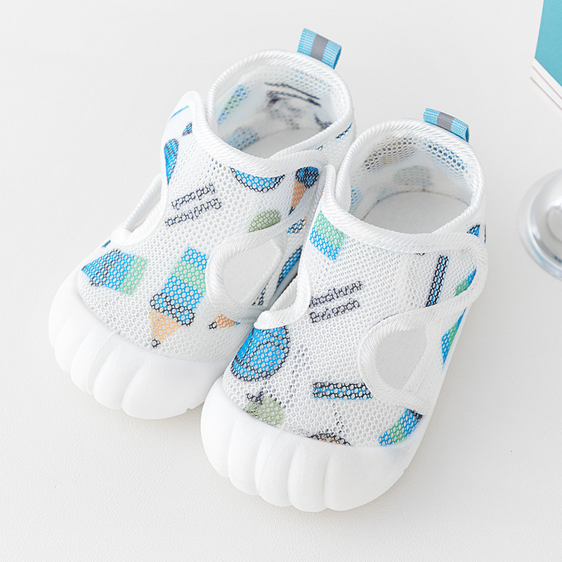 Dječje ljetne sandale - unisex, mrežasti gornji dio, TPR potplat s protukliznim prijanjanjem, Velcro zatvaranje, niski vrh, dob 6–36 mjeseci