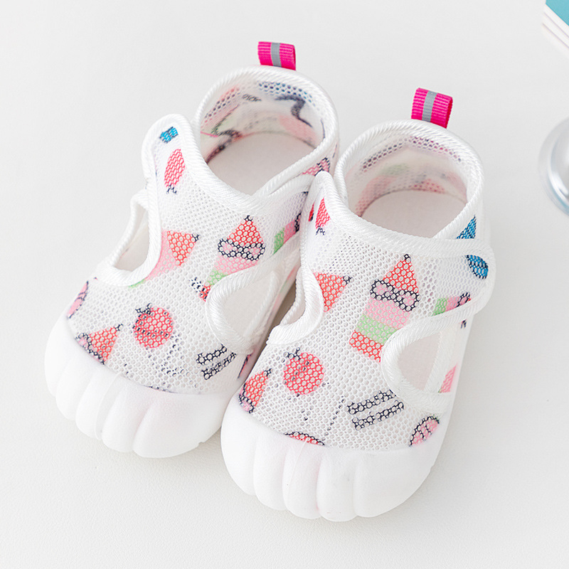 Dječje ljetne sandale - unisex, mrežasti gornji dio, TPR potplat s protukliznim prijanjanjem, Velcro zatvaranje, niski vrh, dob 6–36 mjeseci